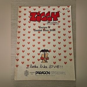 Ziggy Counted Cross Stitch Leaflet Vintage Cartoon Character American Greetings